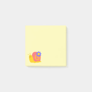 Happy rosa und grüne Schnecke Post-it Klebezettel