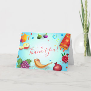 Happy Rosh Hashanah Juwish New Year Honey & Apple Dankeskarte