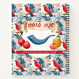 Happy Rosh Hashanah Juwish New Year Honey & Apple Notizbuch