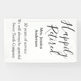 Happy Ruhestand hinzufügen Namen Jahre des Dienste Banner