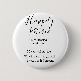 Happy Ruhestand hinzufügen Namen Jahre des Dienste Button