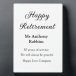 Happy Ruhestand hinzufügen Namen Jahre des Dienste Fotoplatte<br><div class="desc">Gestaltung</div>