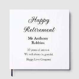 Happy Ruhestand hinzufügen Namen Jahre des Dienste Gästebuch