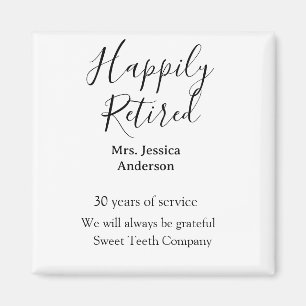 Happy Ruhestand hinzufügen Namen Jahre des Dienste Magnet