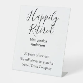 Happy Ruhestand hinzufügen Namen Jahre des Dienste Sockelschild