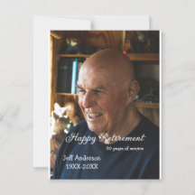 Happy Ruhestand Name Foto Jahre Dienst oder