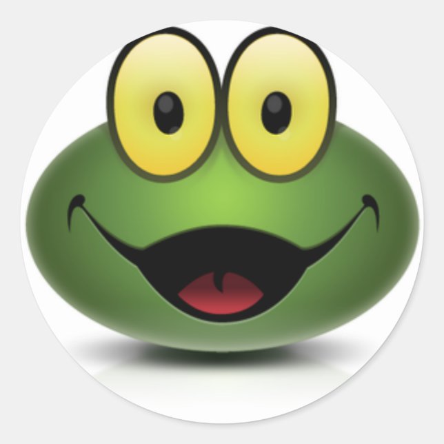 Happy Runder Aufkleber (Vorderseite)