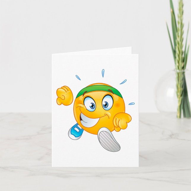 Happy Running Emoji Karte (Von Creator hochgeladen)