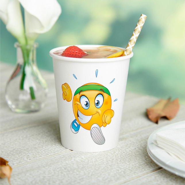Happy Running Emoji Pappbecher (Von Creator hochgeladen)