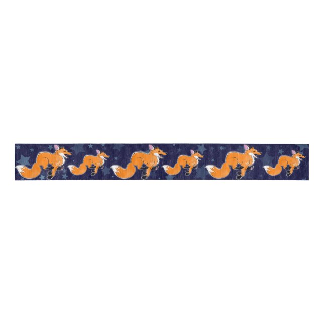 Happy Running Fox Ribbon Ripsband (Vorderseite)