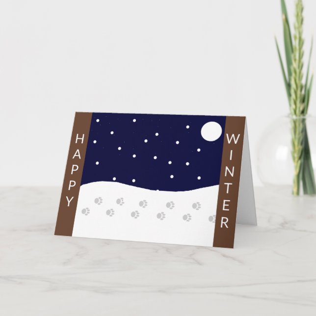 Happy Rural Winter Karte (Vorderseite)