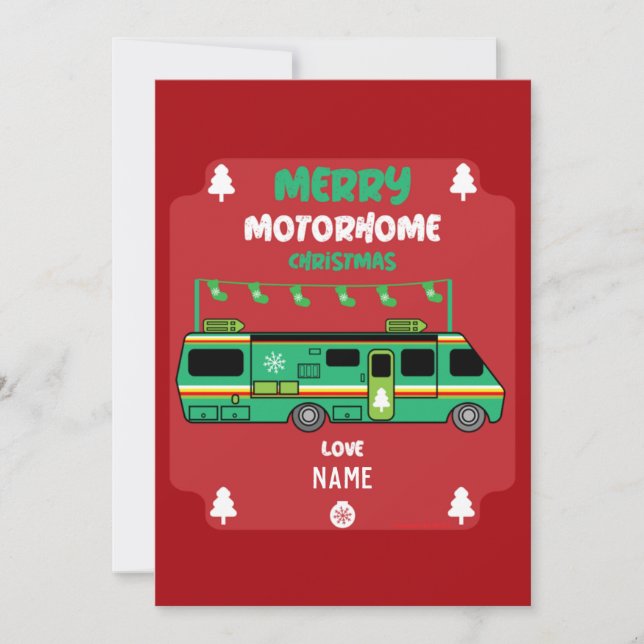 Happy RV Motorhom Xmas Dankeskarte (Vorderseite)