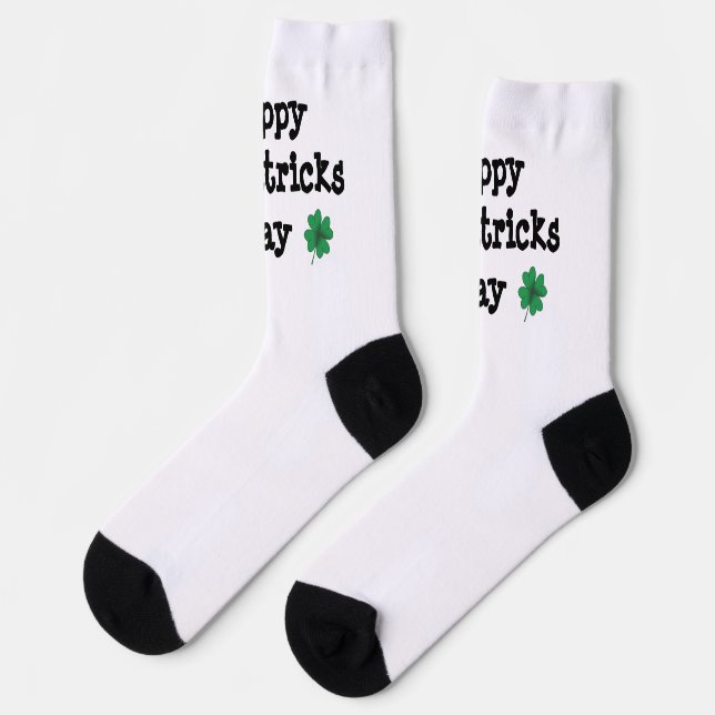 Happy S.Patricks Day Socks Socken (Linkes Detail)