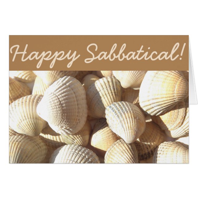 Happy Sabbatical Sea Shells Summer Tropical Beach (Vorderseite (Horizontal))