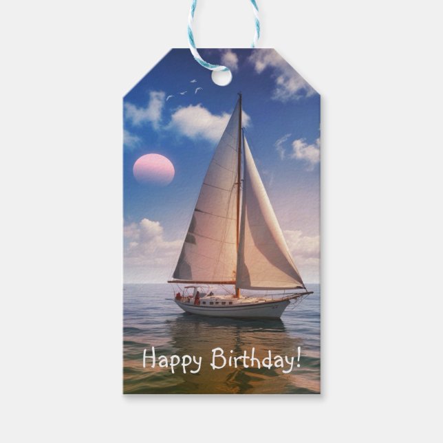Happy Sailing Geschenkanhänger (Vorderseite)