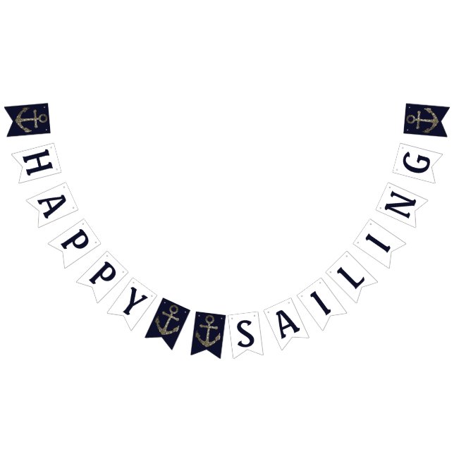 Happy Sailing Nautical Retirement Banner (Alle)