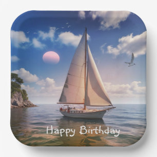Happy Sailing Pappteller