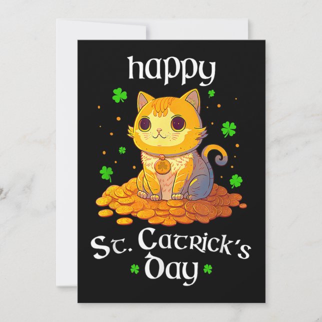 Happy Saint Catricks Day St Patricks Irish Leprech Einladung (Vorderseite)