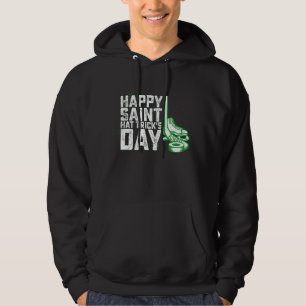 Happy Saint Hat Trick's Day Ice Hockey St Patricks Hoodie