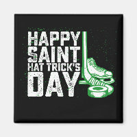 Happy Saint Hat Trick's Day Ice Hockey St Patricks