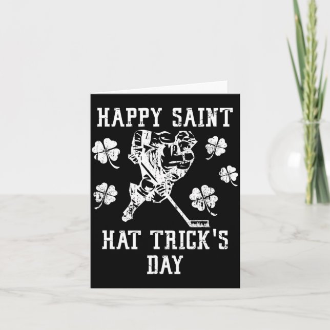 Happy Saint Hat Tricks Day St Patricks Day Funny  Karte (Vorderseite)