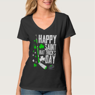 Happy Saint Hat Trick's Day T-Shirt Ice Hockey St 