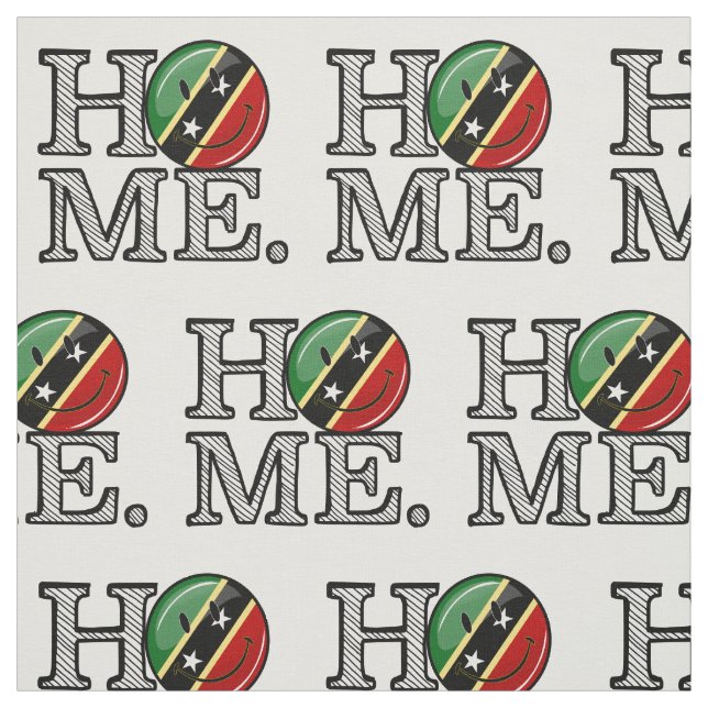 Happy Saint Kitts Flag House Warmer Stoff (Muster)