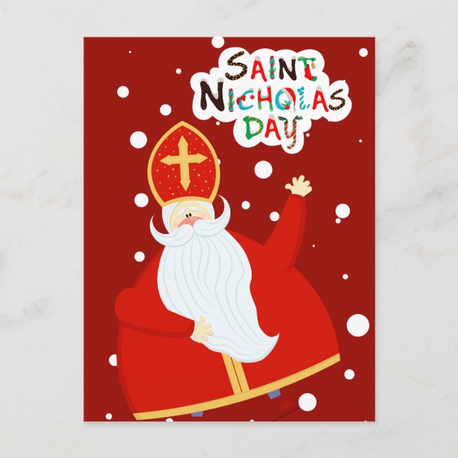 Happy Saint Nicholas Day Postkarte (Vorderseite)