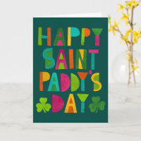 Happy Saint Paddy's Day Bright Modern Lettering