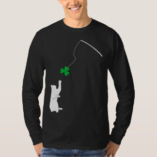Happy Saint Patrick s Day Shamrock Cat Shamrock Ki T-Shirt