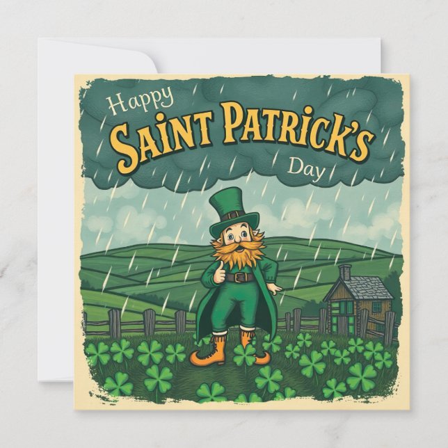 Happy Saint Patrick`s Feiertagskarte (Vorderseite)