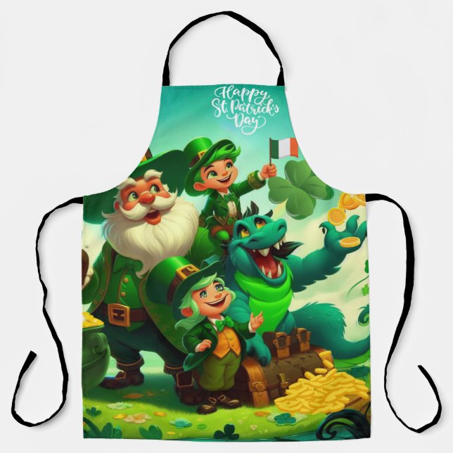 Happy Saint Patrick's Day bunt Schürze (Vorderseite)