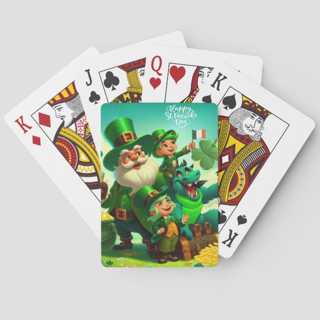 Happy Saint Patrick's Day bunt Spielkarten (Rückseite)