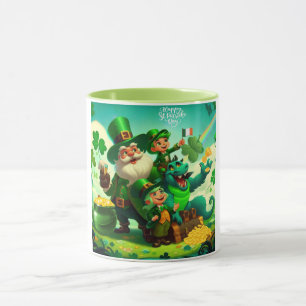 Happy Saint Patrick's Day bunt Tasse