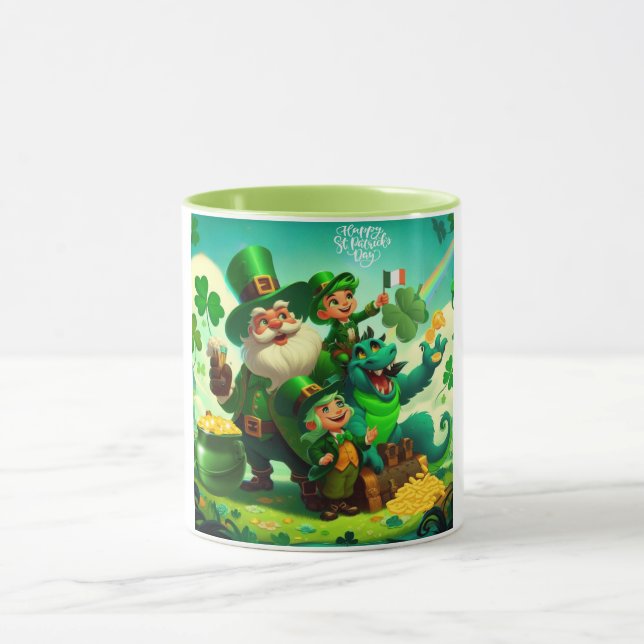 Happy Saint Patrick's Day bunt Tasse (Zentrum)
