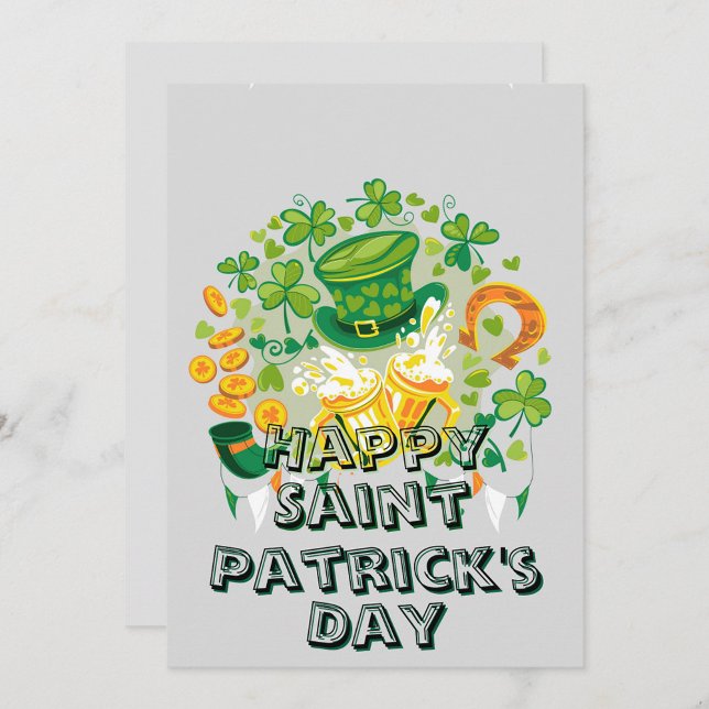 Happy Saint Patrick's Day  Feiertagskarte (Happy Saint Patrick's Day Holiday Card!)