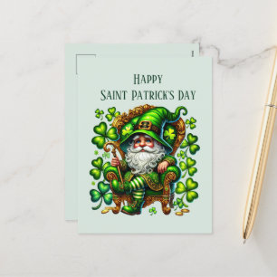 Happy Saint Patrick's Day gnome fügen Text Feiertagspostkarte