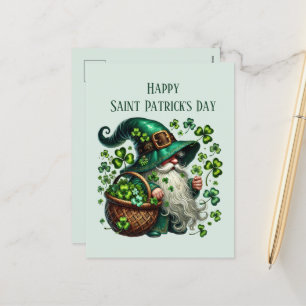 Happy Saint Patrick's Day gnome fügen Text Feiertagspostkarte