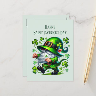 Happy Saint Patrick's Day gnome fügen Text Feiertagspostkarte