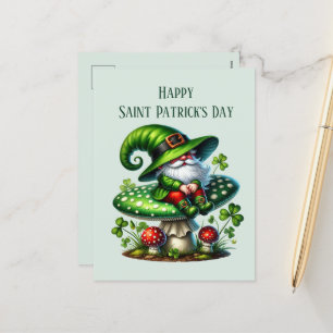 Happy Saint Patrick's Day gnome fügen Text Feiertagspostkarte