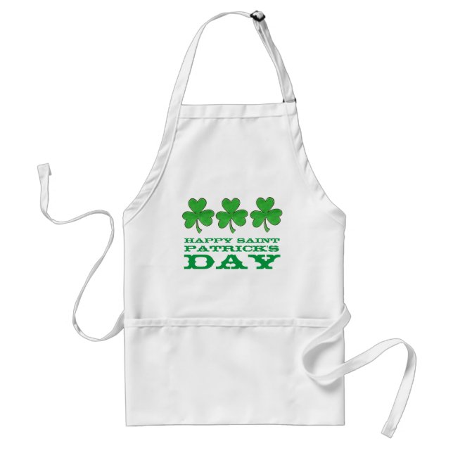Happy Saint Patrick's Day Green Kleeblatt Clover Schürze (Vorne)