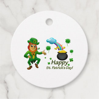 Happy Saint Patrick's Day Leprechaun Rainbow  Geschenkanhänger