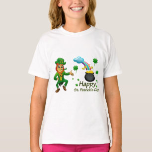 Happy Saint Patrick's Day Leprechaun Regenbogen T-Shirt