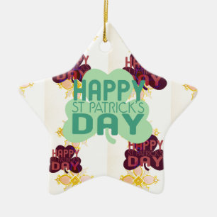 Happy Saint Patrick's Day Lovely Art Print Keramikornament