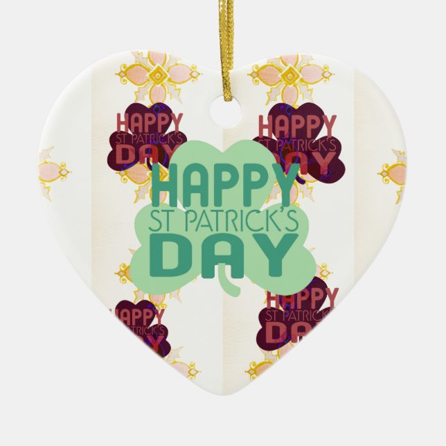 Happy Saint Patrick's Day Lovely Art Print Keramikornament (Vorne)