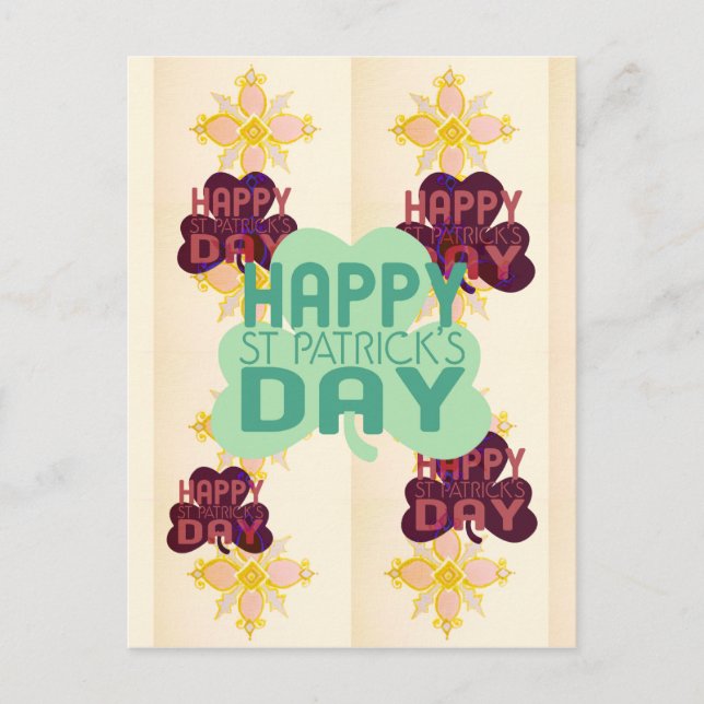 Happy Saint Patrick's Day Lovely Art Print Postkarte (Vorderseite)