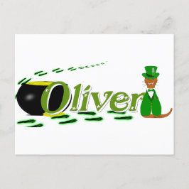 Happy Saint Patrick's Day Oliver Cube Postkarte