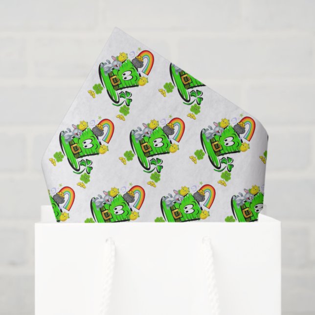 Happy Saint Patrick's Day Rabbit Tissue Paper Seidenpapier (Geschenktüte)