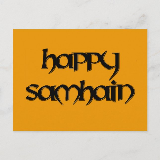 Happy Samhain Postcard Postkarte (Vorderseite)