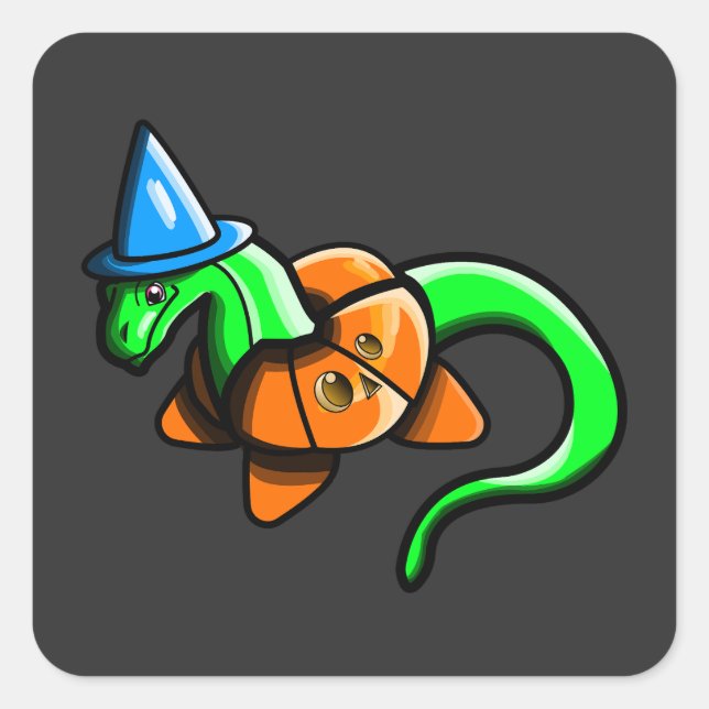 Happy Samhain! Quadratischer Aufkleber (Vorderseite)